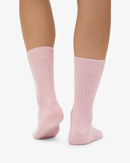 Merino blend ponožky COLORFUL STANDARD - Faded pink